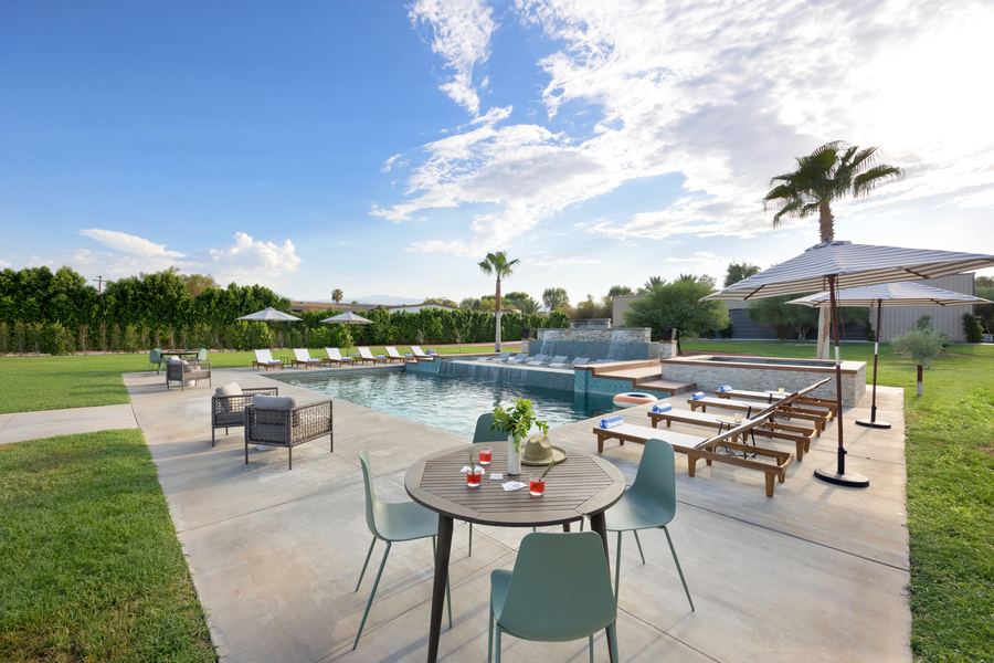 Poolside terrace