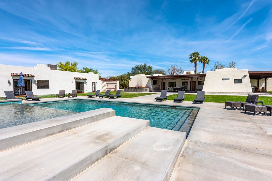 Pool and casitas
